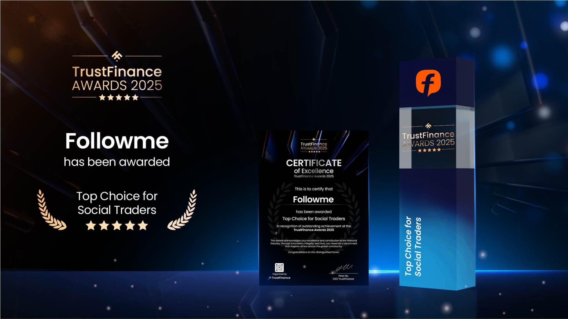 Followme Wins “Top Choice for Social Traders” at the TrustFinance Performance Awards 2025